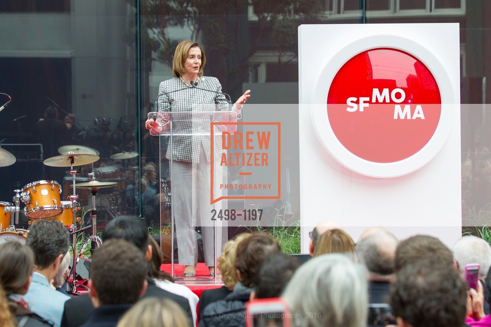 Nancy Pelosi, SFMOMA Ribbon Cutting Opening Day, SFMOMA. 151 3rd St, May 13th, 2016, Photo #2498-1197 Nancy Pelosi, Photo #2498-1197
