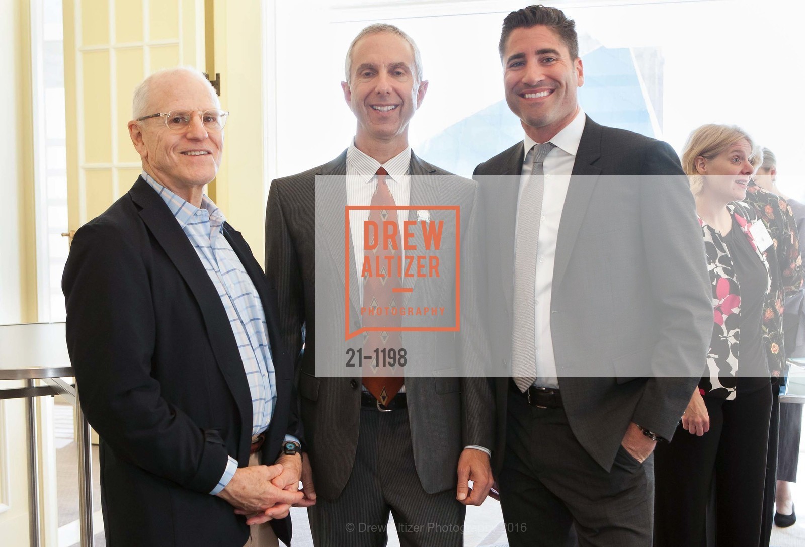 Robert Liner, Harlan Seymour, Adrian Diaz, Compassion & Choices hosts Merla Zellerbach Empowerment Luncheon, Four Seasons Hotel, Veranda Room, May 17th, 2016, Photo #21-1198 Robert Liner, Harlan Seymour, Adrian Diaz, Photo #21-1198