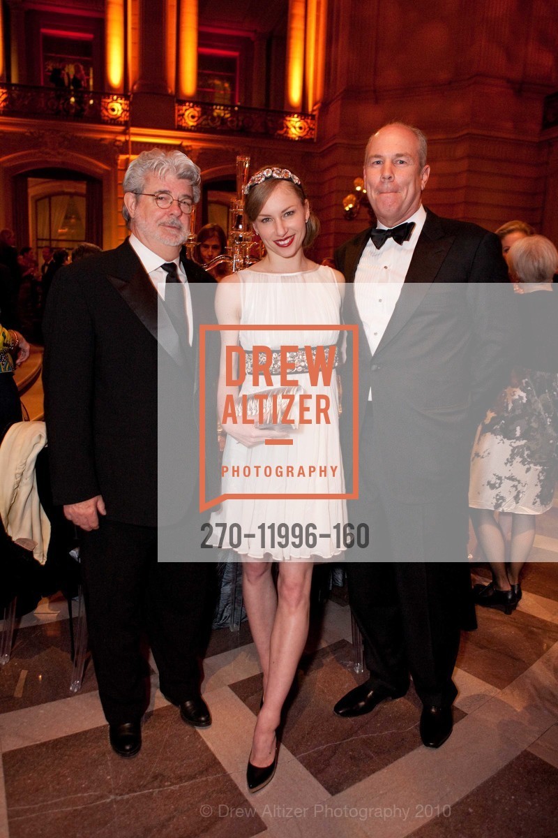 George Lucas, Alexandra Meijer, John Fry, SF Ballet Opening Night Gala: Silver Celebration, US, January 21st, 2010, Photo #270-11996-160 George Lucas, Alexandra Meijer, John Fry, Photo #270-11996-160