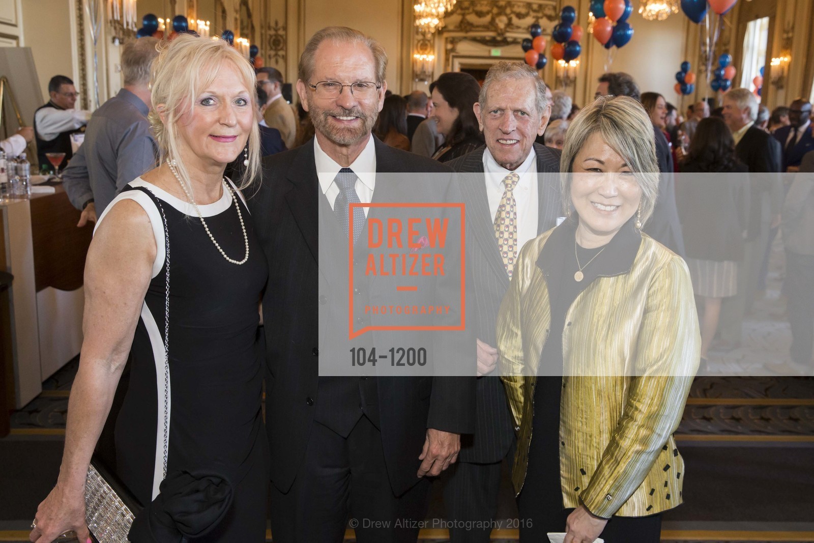 Susan Hayes, Jerry Silva, Karl Keesling, Sally Carlson, TNDC's 35th Annual Birthday Dinner, The Fairmont. 950 Mason Street San Francisco, CA 94108, May 17th, 2016, Photo #104-1200 Susan Hayes, Jerry Silva, Karl Keesling, Sally Carlson, Photo #104-1200