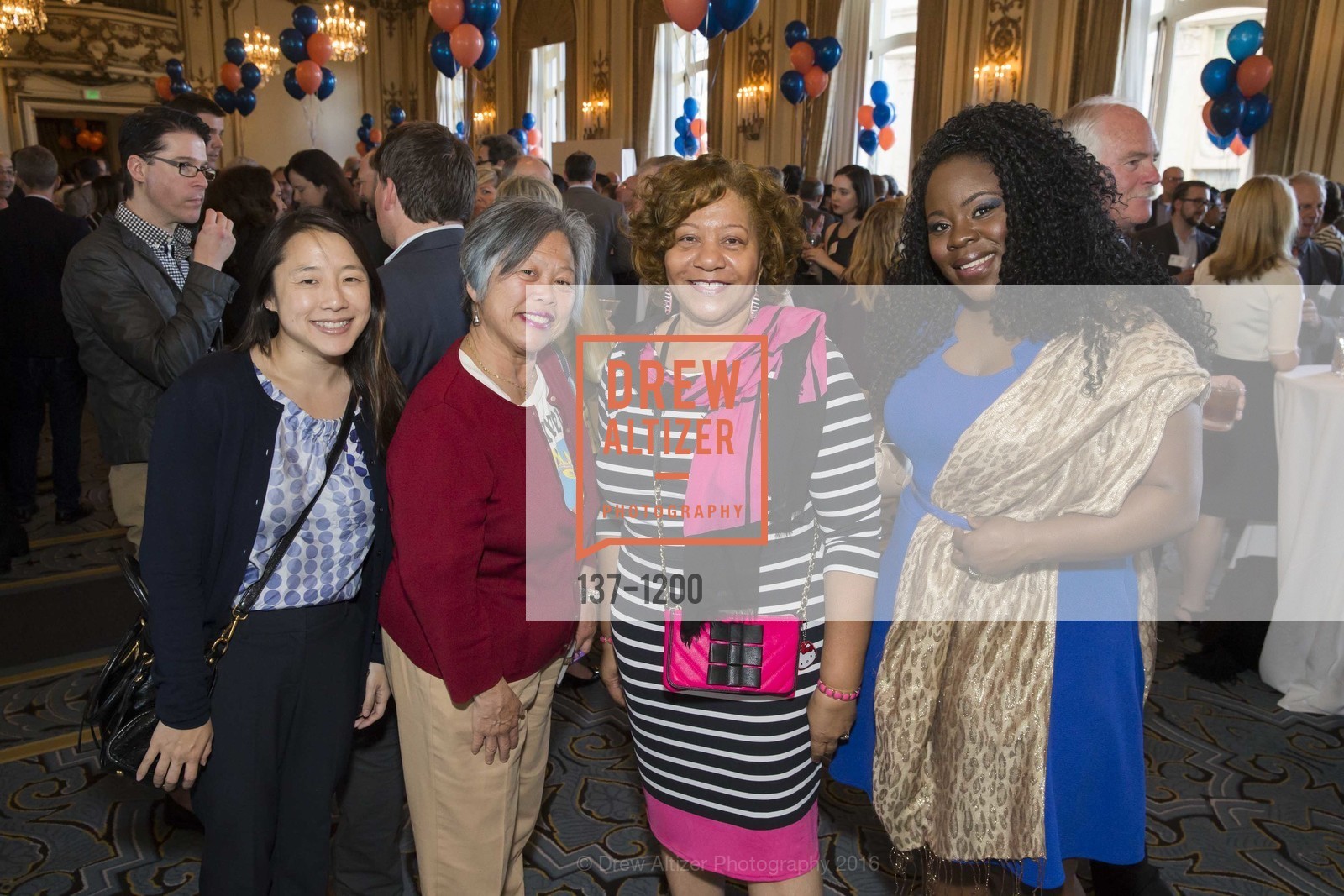 Grace Chin, Carol Wong, Flo Williams, Tadeah Jones, TNDC's 35th Annual Birthday Dinner, The Fairmont. 950 Mason Street San Francisco, CA 94108, May 17th, 2016, Photo #137-1200 Grace Chin, Carol Wong, Flo Williams, Tadeah Jones, Photo #137-1200
