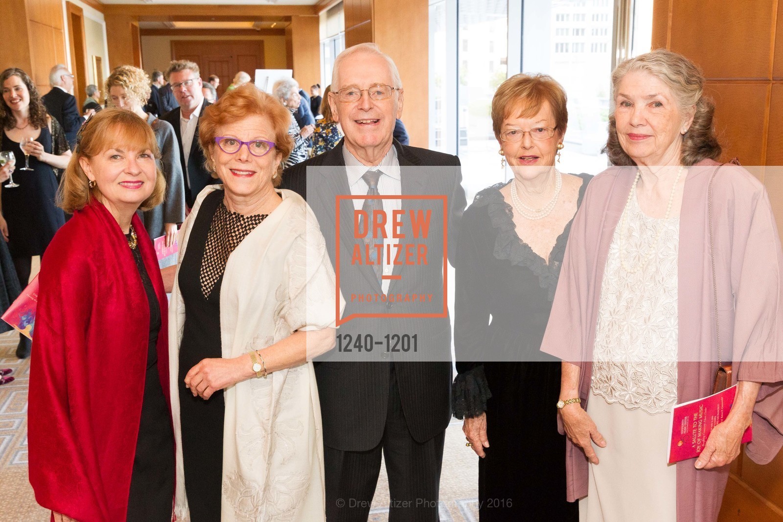 Anne Chermak Dillen, Mary Falvey, Dick Lee, Patricia Taylor Lee, Mary Commanday, A Salute to the Joy of Making Music: Community Music Center's Annual Spring Gala, The Four Seasons Hotel, SF, May 13th, 2016, Photo #1240-1201 Anne Chermak Dillen, Mary Falvey, Dick Lee, Patricia Taylor Lee, Mary Commanday, Photo #1240-1201