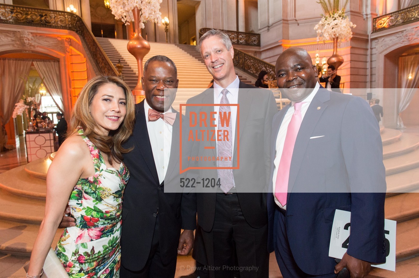 Gizelle Robinson, Darryl Robinson, John Klare, Remi Kajogbola, Humankindness Gala, City Hall, Photo #522-1204 Gizelle Robinson, Darryl Robinson, John Klare, Remi Kajogbola, Photo #522-1204