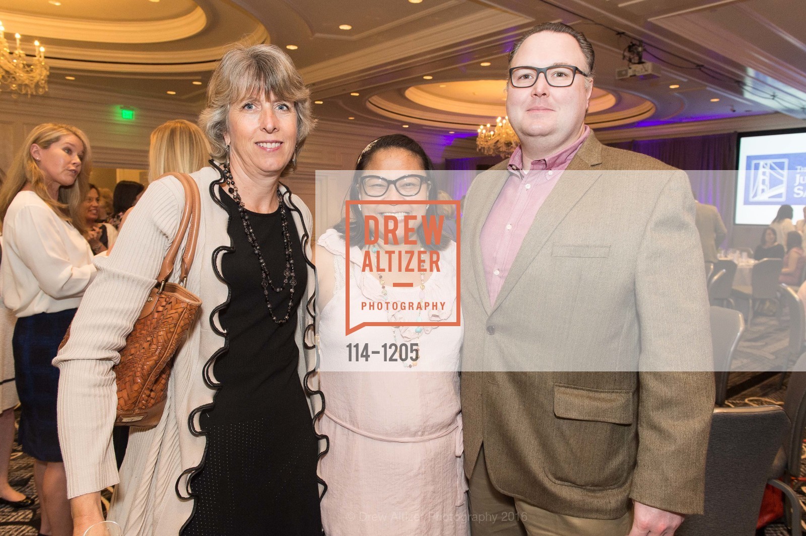 Linda Kelly, Rosalind Solon, David Morris, Junior League of San Francisco's WATCH Luncheon, The Ritz Carlton, May 20th, 2016, Photo #114-1205 Linda Kelly, Rosalind Solon, David Morris, Photo #114-1205