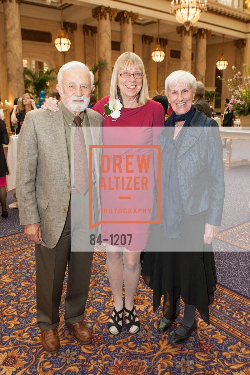 Herant Katchadourian, Esther Wojcicki, Stina Katchadourian, The Commonwealth Club of California's 110th Anniversary and 25th Annual Distinguished Citizen Award Dinner, Palace Hotel. 2 Montgomery St, April 10th, 2013, Photo #84-1207 Herant Katchadourian, Esther Wojcicki, Stina Katchadourian, Photo #84-1207