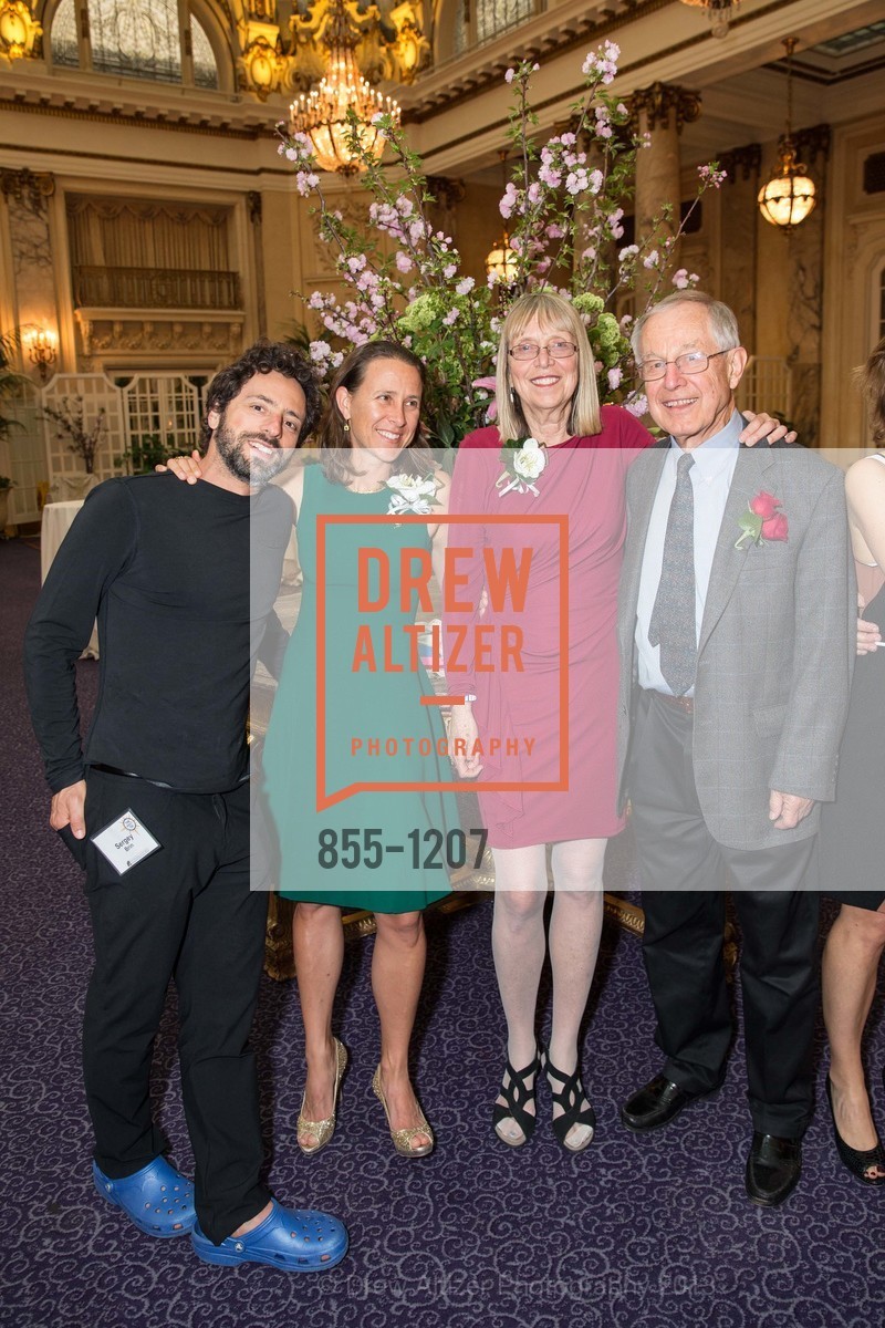 Sergey Brin, Anne Wojcicki, Esther Wojcicki, Stanley Wojcicki, The Commonwealth Club of California's 110th Anniversary and 25th Annual Distinguished Citizen Award Dinner, Palace Hotel. 2 Montgomery St, April 10th, 2013, Photo #855-1207 Sergey Brin, Anne Wojcicki, Esther Wojcicki, Stanley Wojcicki, Photo #855-1207