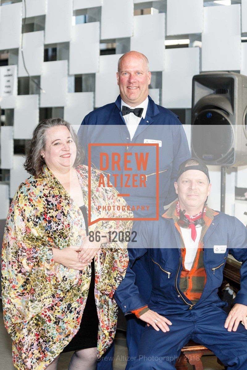 Kathleen Diohep, David Beaupre, Mark Paez, San Francisco Heritage Presents Soiree 2018, Pier 70, May 19th, 2018, Photo #86-12082 Kathleen Diohep, David Beaupre, Mark Paez, Photo #86-12082