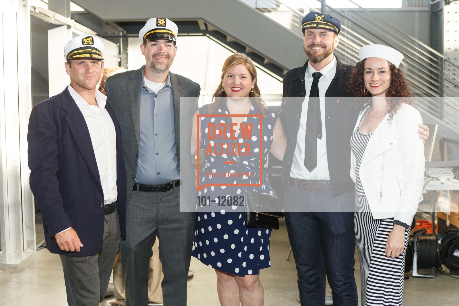 Doug Ferrano, Matt Winstead, Melissa Ferrano, Chris Goy, Rachel Friedman, San Francisco Heritage Presents Soiree 2018, Pier 70, May 19th, 2018, Photo #101-12082 Doug Ferrano, Matt Winstead, Melissa Ferrano, Chris Goy, Rachel Friedman, Photo #101-12082