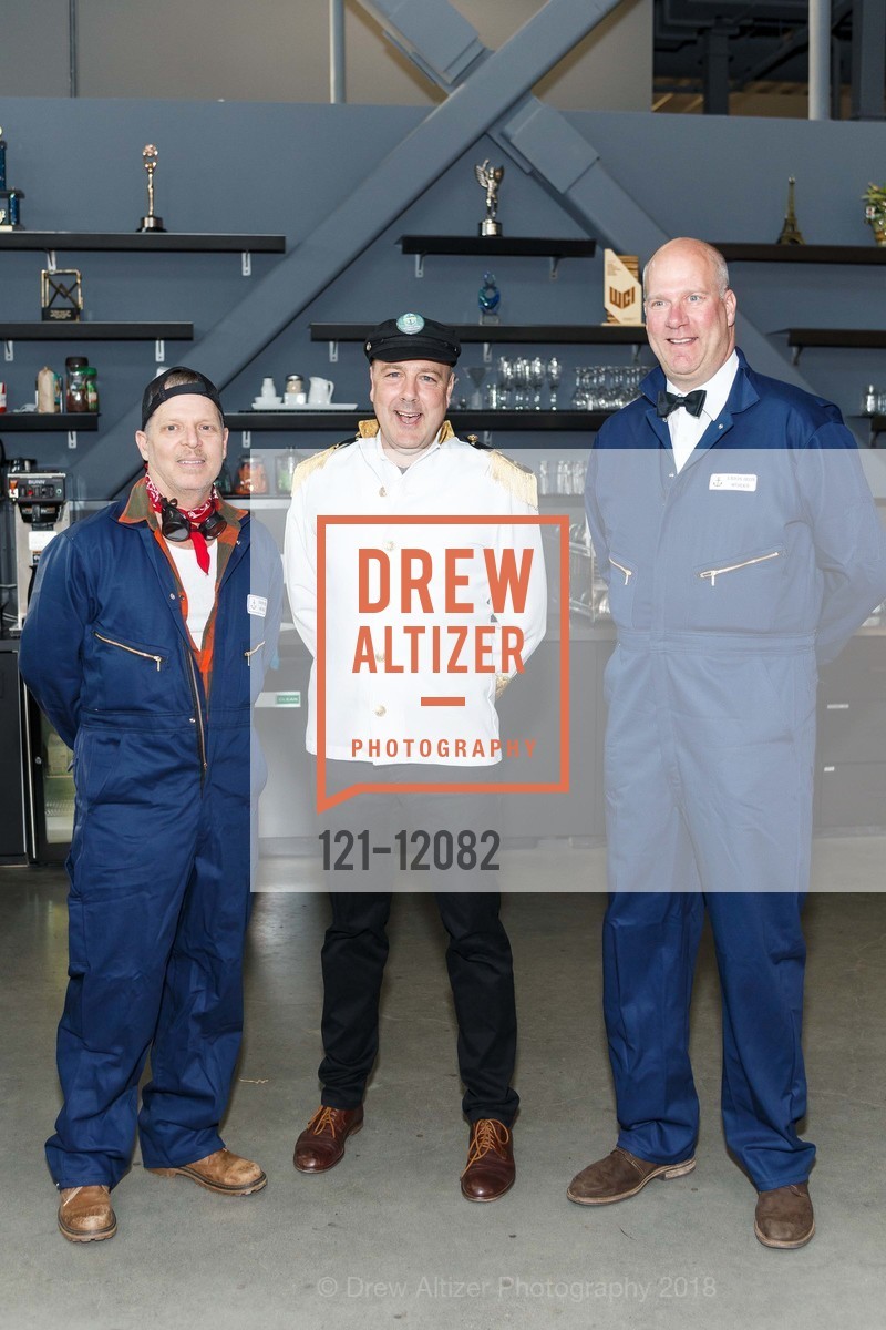 David Beaupre, Willett Moss, Mark Paez, San Francisco Heritage Presents Soiree 2018, Pier 70, May 19th, 2018, Photo #121-12082 David Beaupre, Willett Moss, Mark Paez, Photo #121-12082