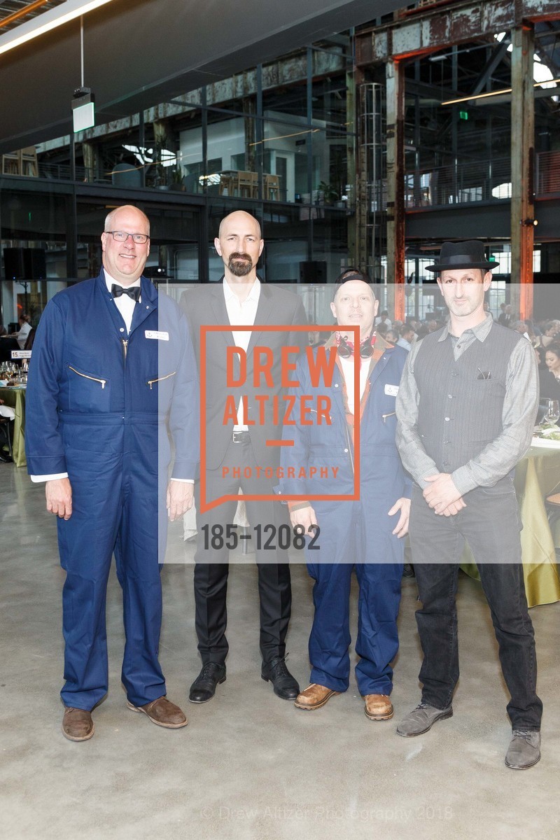 David Beaupre, Chris Lejeune, David Schulman, Mark Paez, San Francisco Heritage Presents Soiree 2018, Pier 70, May 19th, 2018, Photo #185-12082 David Beaupre, Chris Lejeune, David Schulman, Mark Paez, Photo #185-12082