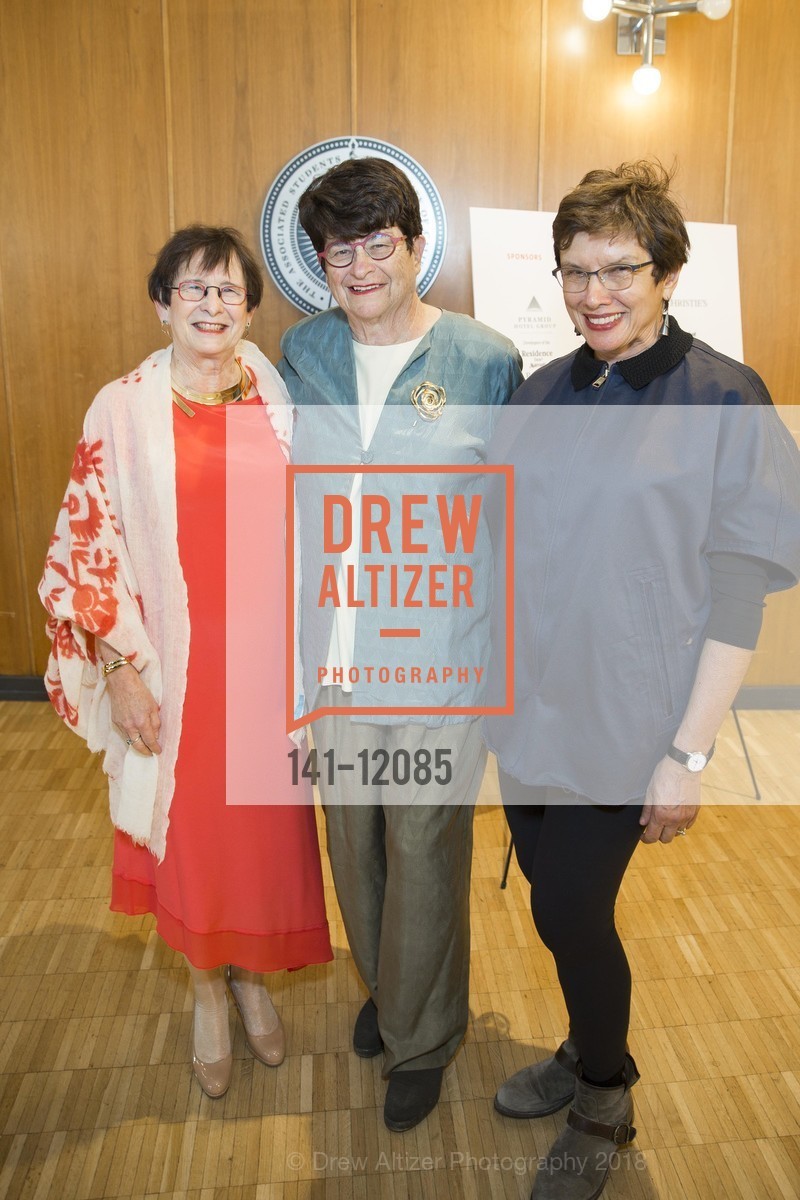 Cathy Koshland, Penny Cooper, Lenore Pereira, Berkeley Art Museum Pacific Film Archive, UC Berkeley, Pauley Ballroom, May 17th, 2018, Photo #141-12085 Cathy Koshland, Penny Cooper, Lenore Pereira, Photo #141-12085