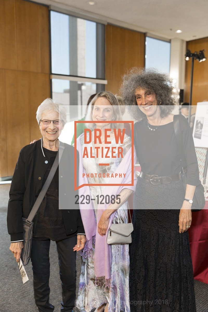 Edith Kramer, Lisa Calden, Sherry Goodman, Berkeley Art Museum Pacific Film Archive, UC Berkeley, Pauley Ballroom, May 17th, 2018, Photo #229-12085 Edith Kramer, Lisa Calden, Sherry Goodman, Photo #229-12085