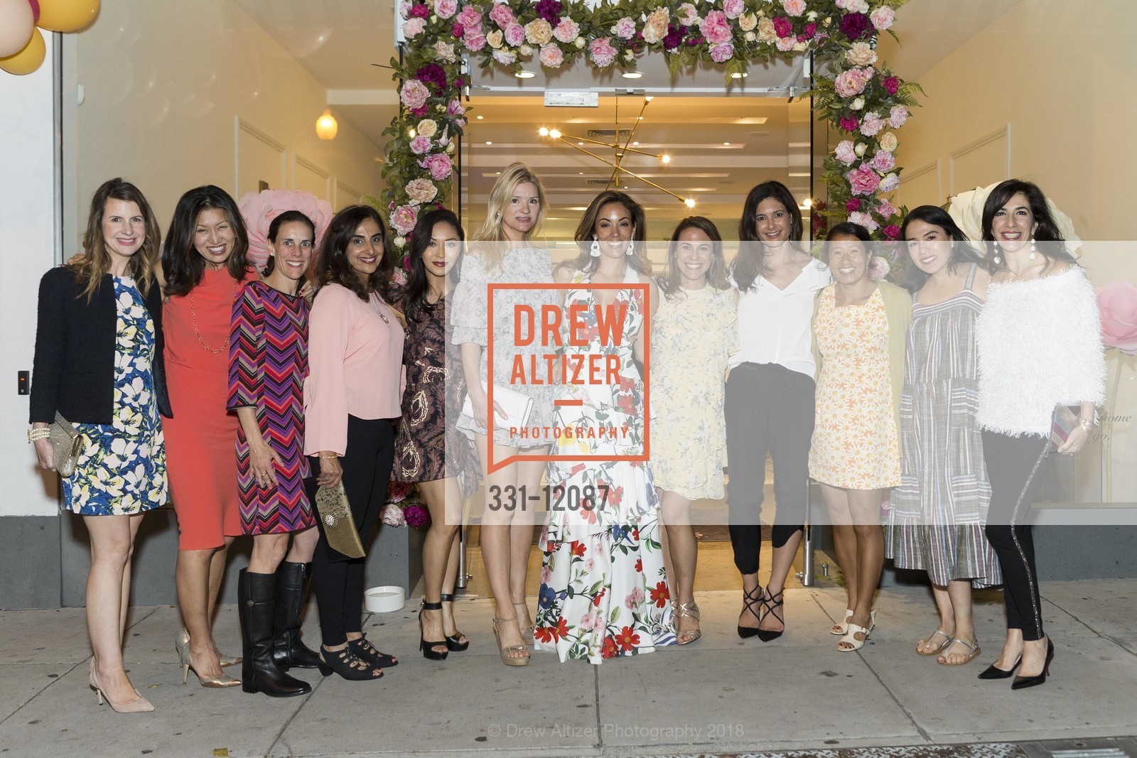 Alison Haljun, Kathy Yu, Jennifer Lind, Aparna Aghi, Bianca Gates, Heidi Cinader, Lauren Kowal, Bianca's 40th Birthday Party and Birdies Launch, Birdies. 1934 Union Street, May 17th, 2018, Photo #331-12087 Alison Haljun, Kathy Yu, Jennifer Lind, Aparna Aghi, Bianca Gates, Heidi Cinader, Lauren Kowal, Photo #331-12087
