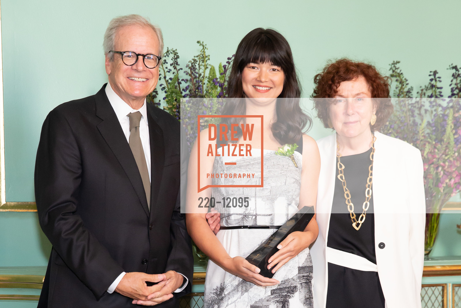 Coburn Everdell, Calla Chang, Lucia Howard, Institute of Classical Architecture and Art (ICAA) Annual Julia Morgan Awards 2018, San Francisco War Memorial and Performing Arts Center, The Green Room. 401 Van Ness Avenue, May 21st, 2018, Photo #220-12095 Coburn Everdell, Calla Chang, Lucia Howard, Photo #220-12095