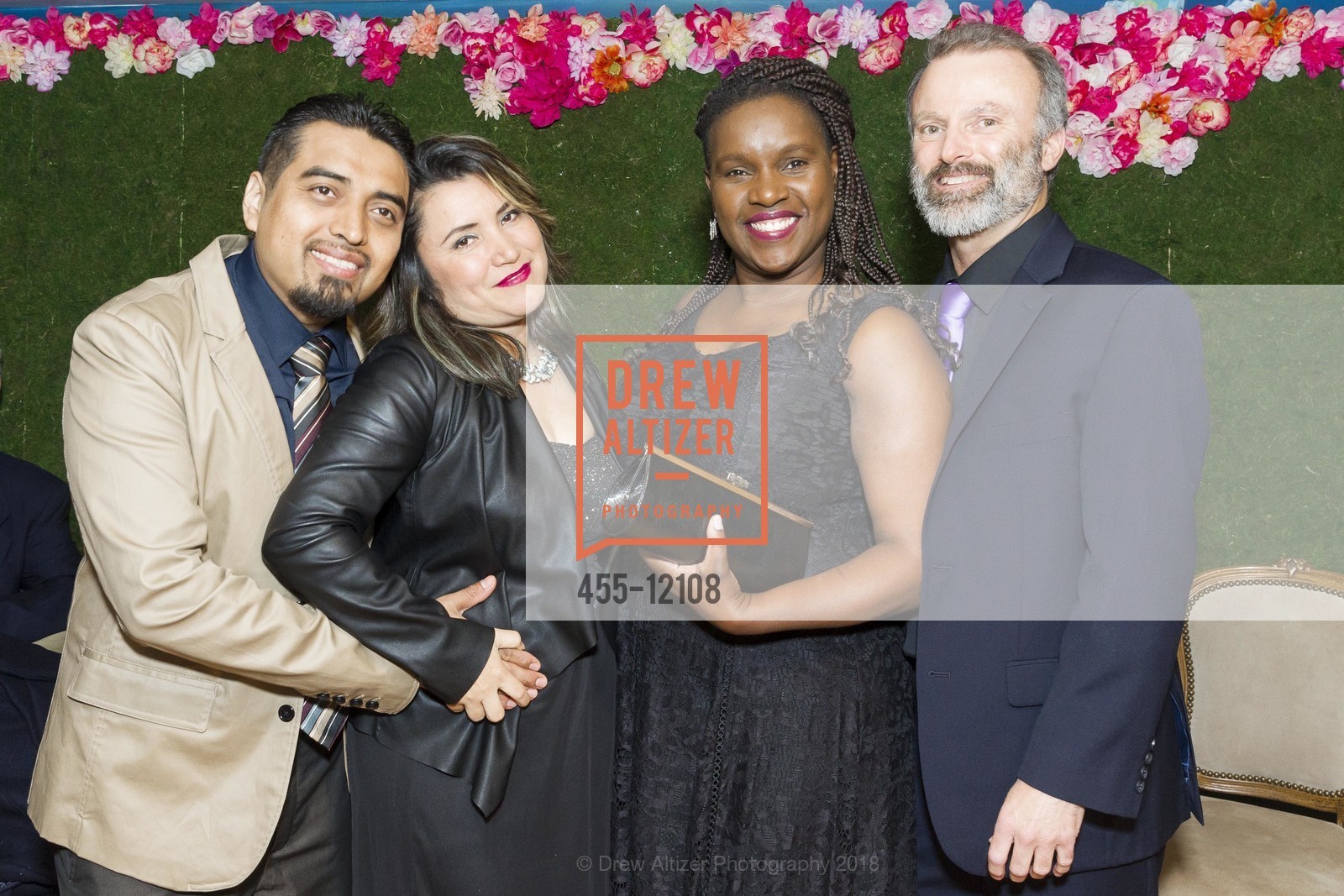 Maria Ortega, Manuel, Izilda Araujo, Martin Wright, Our House Gala 2018, Homeless Prenatal Program. 2500 18th Street, May 19th, 2018, Photo #455-12108 Maria Ortega, Manuel, Izilda Araujo, Martin Wright, Photo #455-12108