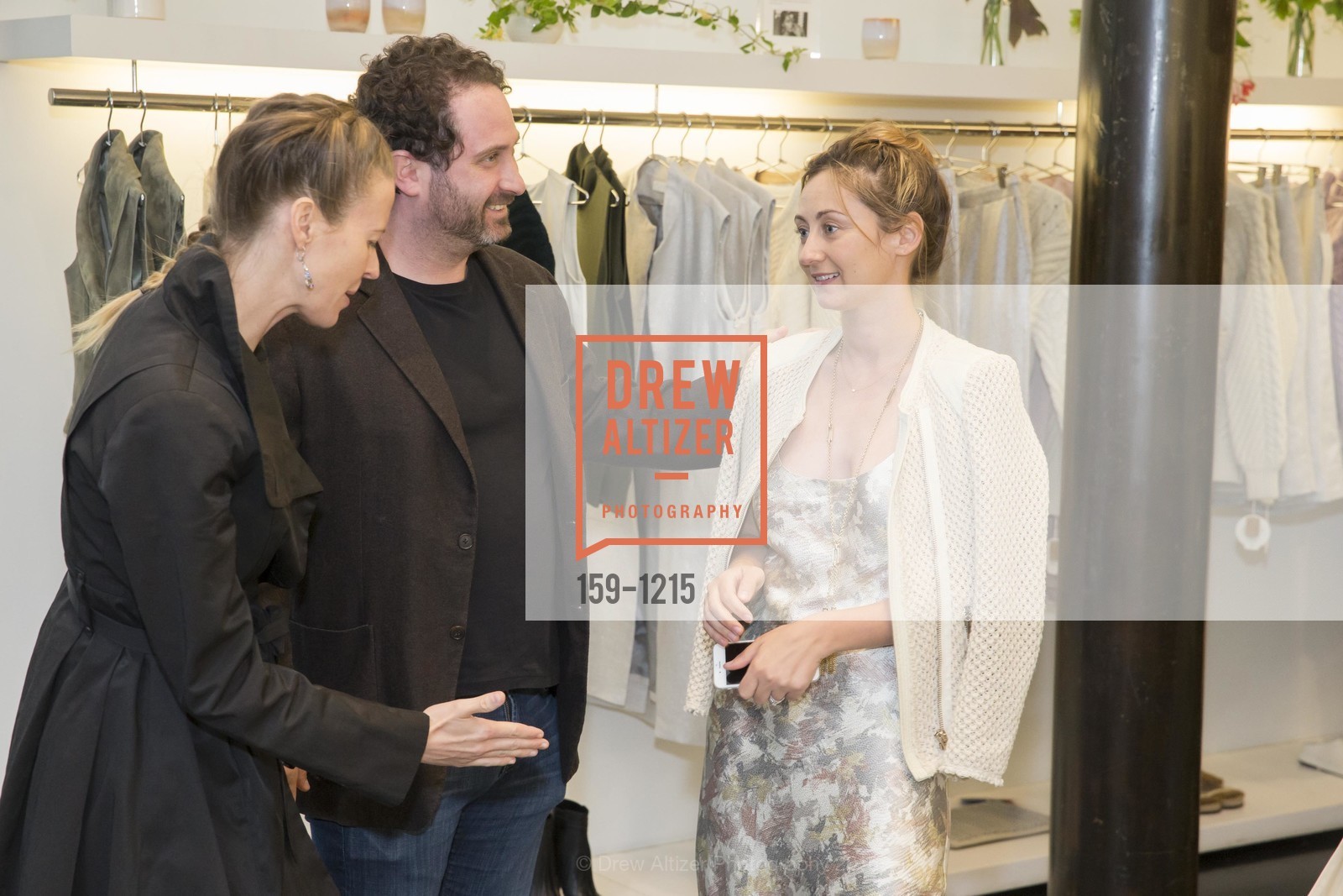 Noelle Moseley, Brian Singerman, Rebecca Revel, Maison de Mode x SF Pop Up, MAISON DE MODE pop-up. 125 Maiden Lane, May 19th, 2016, Photo #159-1215 Noelle Moseley, Brian Singerman, Rebecca Revel, Photo #159-1215