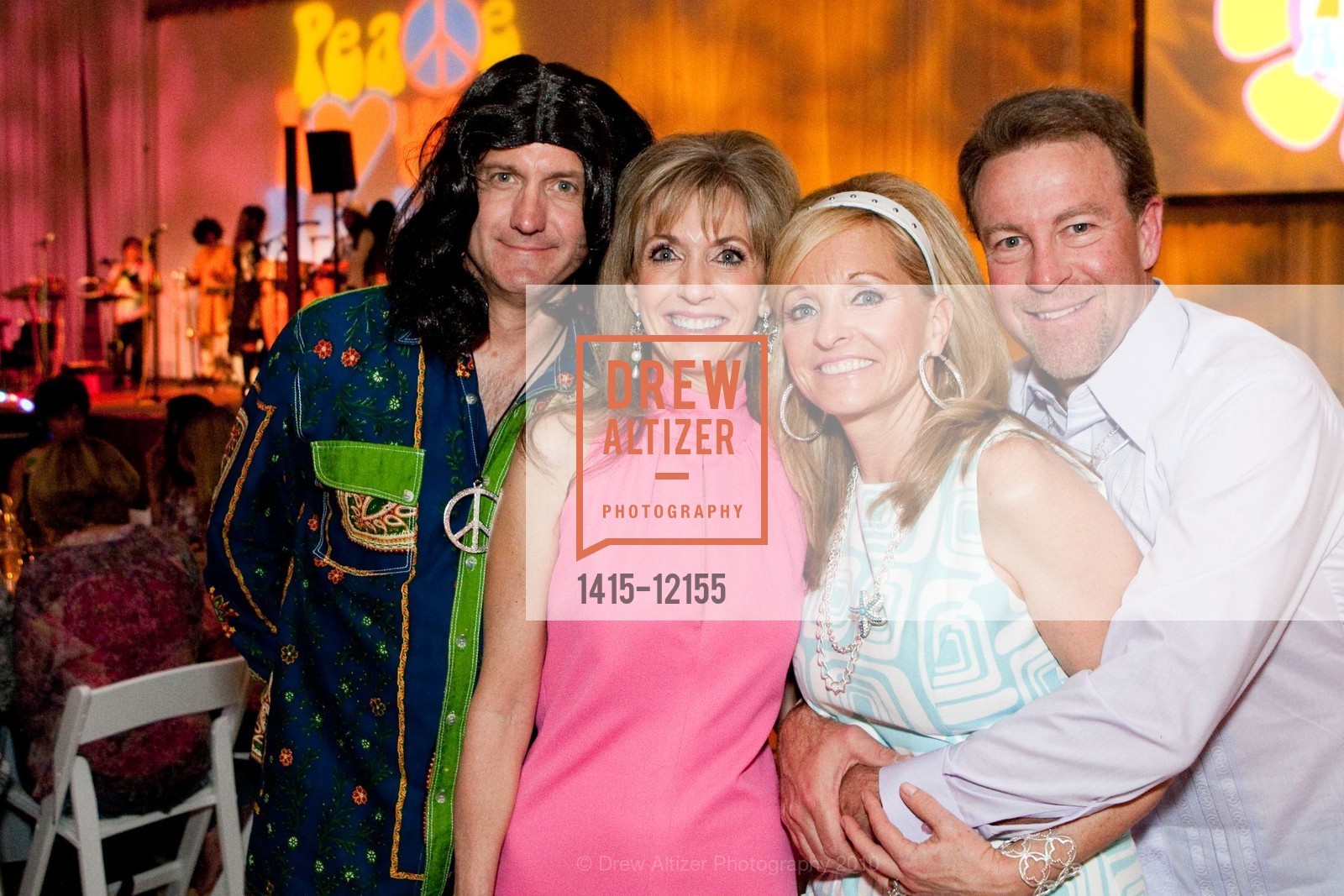 Tom Fallon, Shannon Fallon, Joy Hutter, Karl Hutter, SACRED HEART SCHOOLS, ATHERTON; "PEACE, LOVE & AUCTION!", US, March 28th, 2010, Photo #1415-12155 Tom Fallon, Shannon Fallon, Joy Hutter, Karl Hutter, Photo #1415-12155
