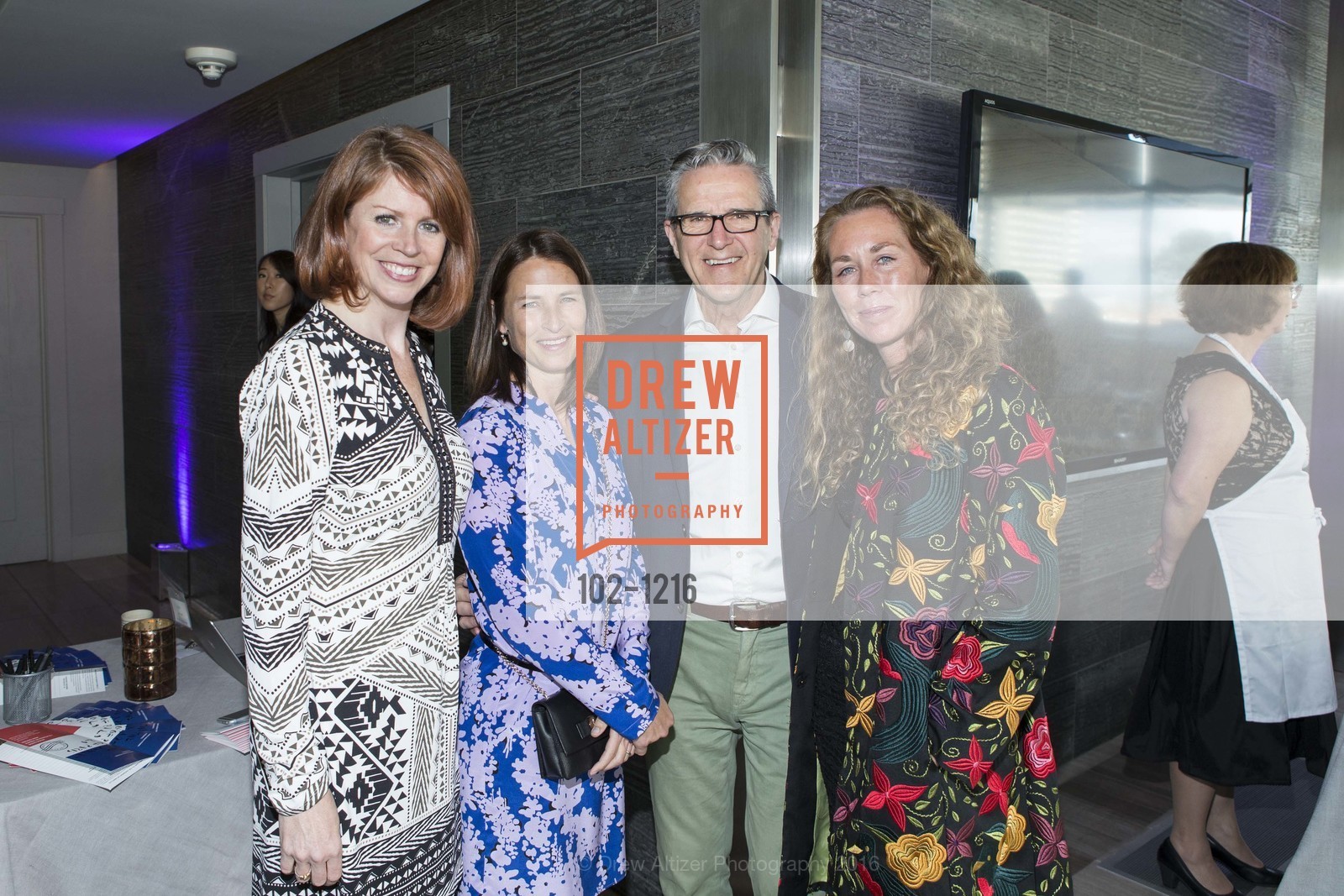 Ruth Yankoupe, Stephanie McNeill, Don Spradlin, Kristie Fairchild, North Beach Citizens’ Judgment of Paris 2.0 Wine Tasting, The Battery Penthouse. 717 Battery St, May 19th, 2016, Photo #102-1216 Ruth Yankoupe, Stephanie McNeill, Don Spradlin, Kristie Fairchild, Photo #102-1216