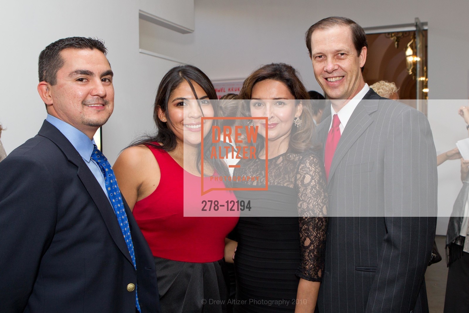 Edward Romero, Valeria Fike Rosales, Sylvia Rosales-Fike, David Fike, THE SAN FRANCISCO FOUNDATION: 2010 Community Leadership Awards, San Francisco War Memorial Veterans Building, Herbst Theatre. 401 Van Ness Avenue, September 28th, 2010, Photo #278-12194 Edward Romero, Valeria Fike Rosales, Sylvia Rosales-Fike, David Fike, Photo #278-12194