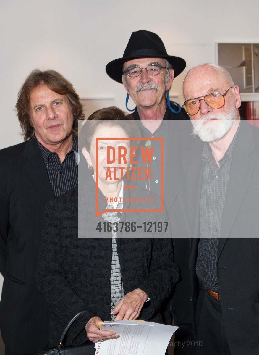 Tim Berry (SFAI, Chair of Printmaking Department), Roselyn Swig (SFAI Trustee Emeritus And Honorary Committee), William Wiley (Artist, SFAI Alumnus), Robert Bechtle (artist), Preview Party for San Francisco Art Institute 2010 MFA Graduate Exhibition / Vernissage, US, May 14th, 2010, Photo #4163786-12197 Tim Berry (SFAI, Chair of Printmaking Department), Roselyn Swig (SFAI Trustee Emeritus And Honorary Committee), William Wiley (Artist, SFAI Alumnus), Robert Bechtle (artist), Photo #4163786-12197