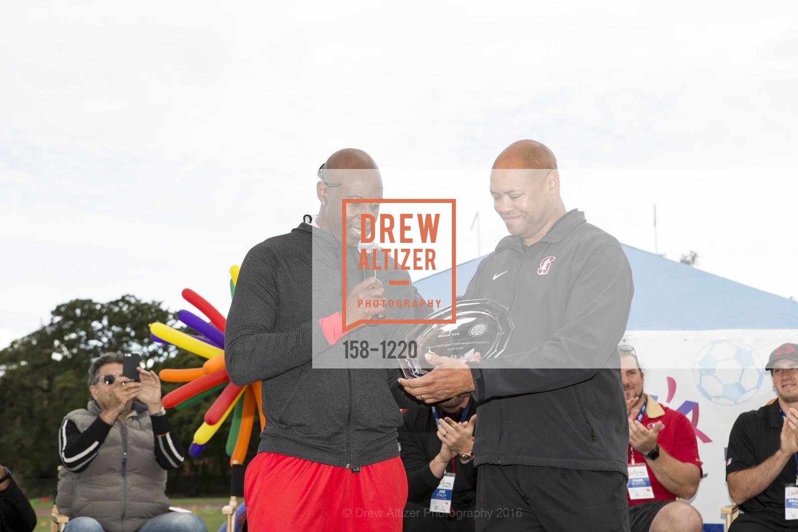 Jerry Rice, David Shaw, Children's Champions 2016, Menlo College, May 21st, 2016, Photo #158-1220 Jerry Rice, David Shaw, Photo #158-1220