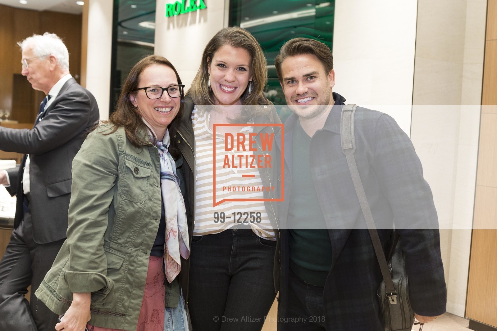 Christine, Kari Coomans, Parker Coomans, The Stuff book party at Shreve & Co. 2018, Shreve & Co. 150 Post St, May 22nd, 2018, Photo #99-12258 Christine, Kari Coomans, Parker Coomans, Photo #99-12258