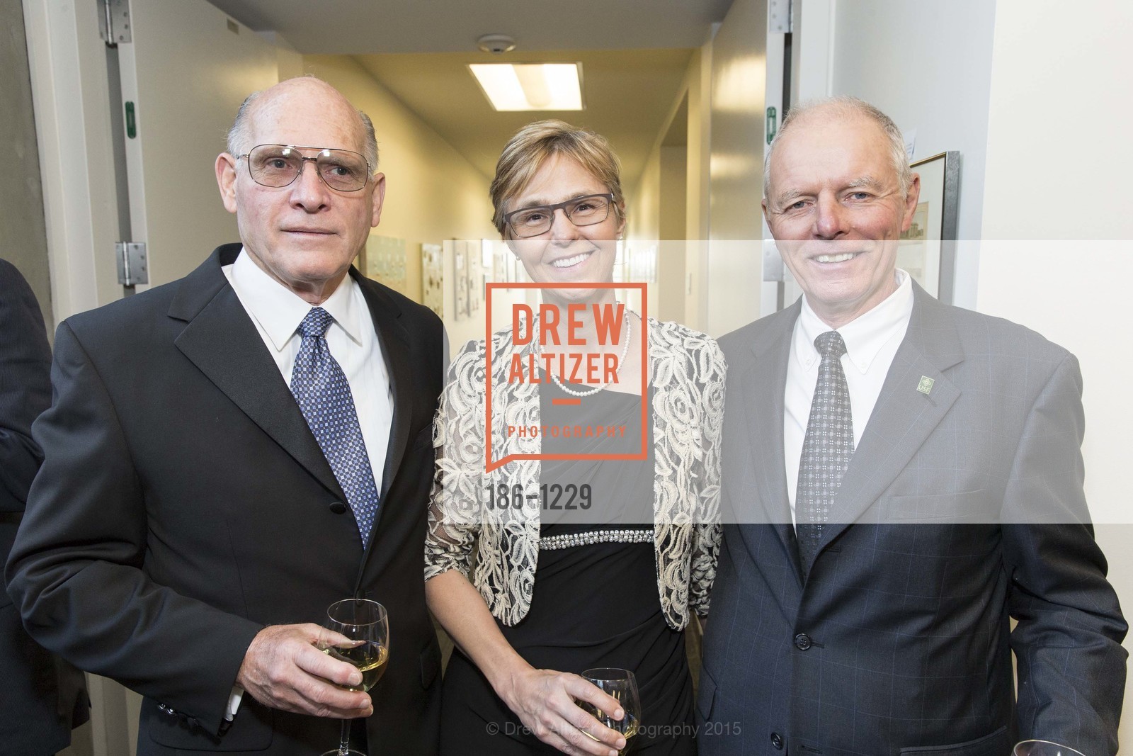 Fred Peugh-Wade, Martha Peugh-Wade, Dave Macmillan, USF California Prize Dinner, University of San Francisco. San Francisco, California, March 29th, 2015, Photo #186-1229 Fred Peugh-Wade, Martha Peugh-Wade, Dave Macmillan, Photo #186-1229