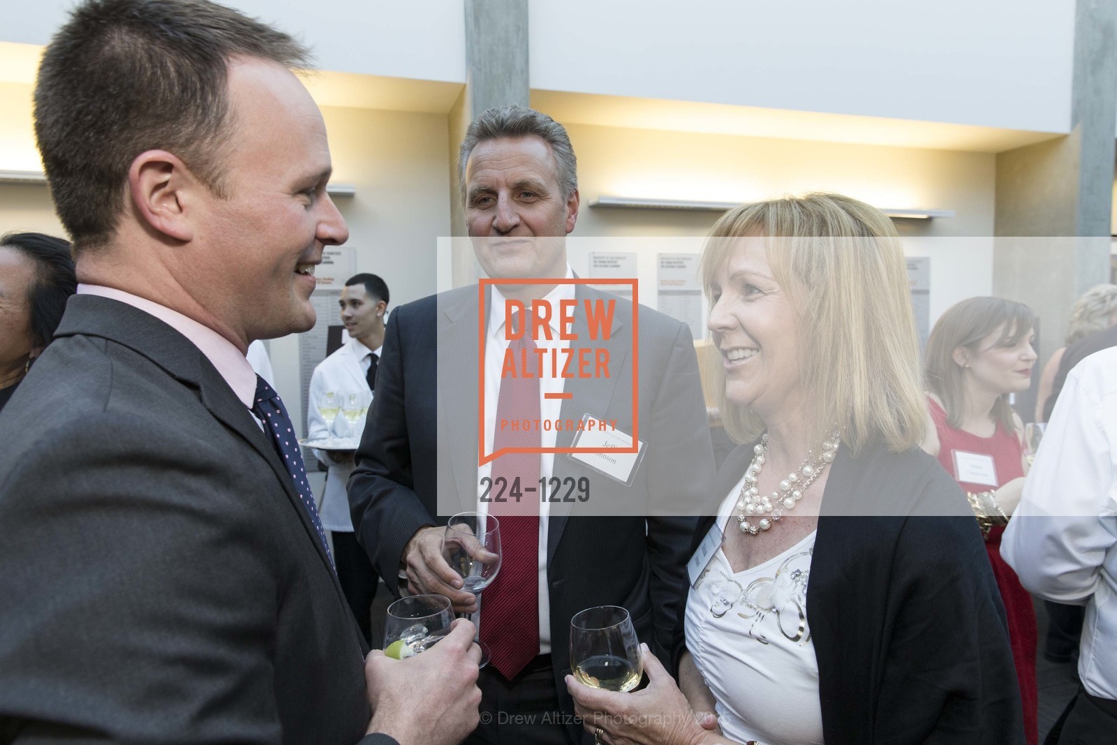 Kirk Seward, Jeff Johnson, Melissa Johnson, USF California Prize Dinner, University of San Francisco. San Francisco, California, March 29th, 2015, Photo #224-1229 Kirk Seward, Jeff Johnson, Melissa Johnson, Photo #224-1229