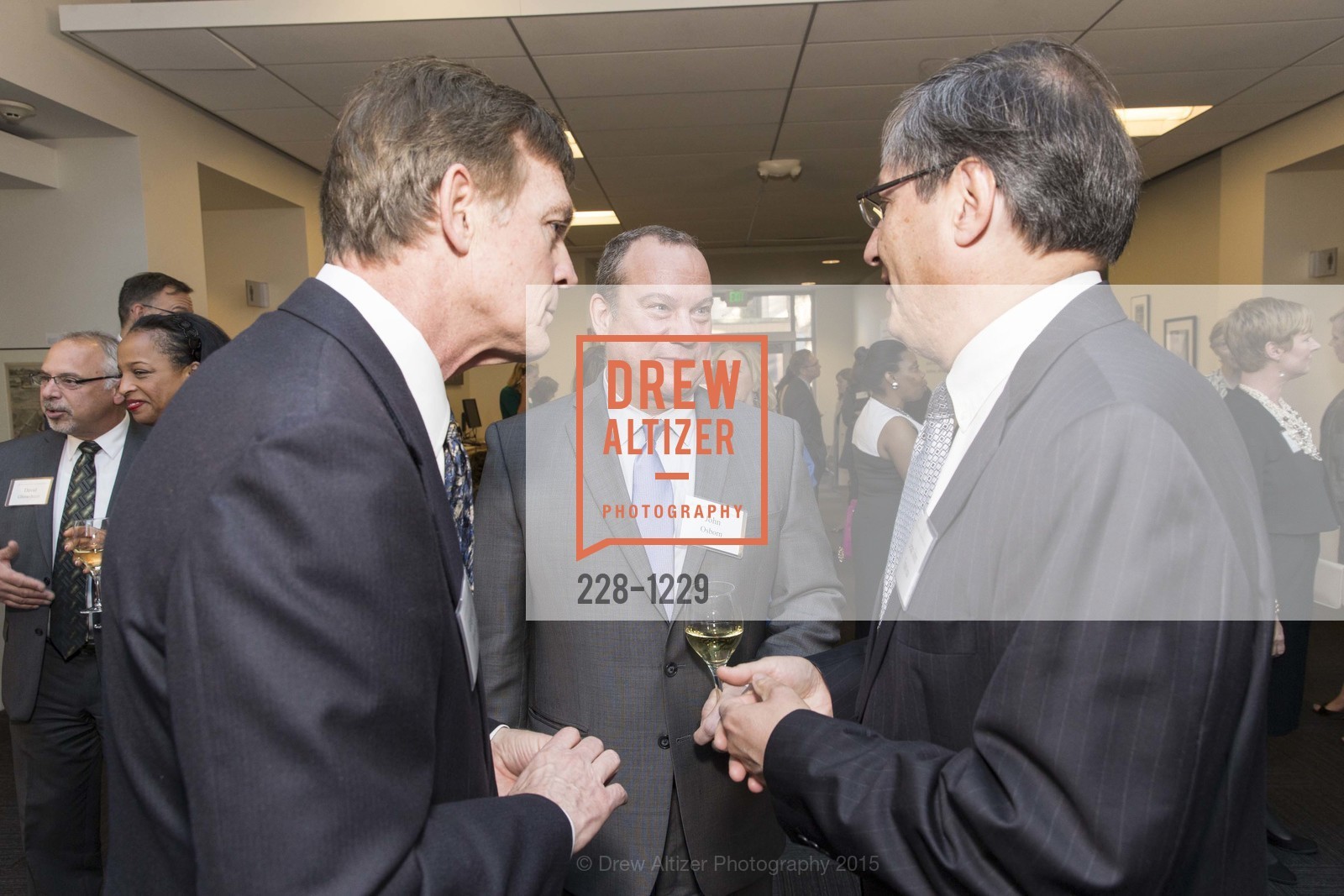 Gregory Blaine, John Osborn, Dean John Trasvina, USF California Prize Dinner, University of San Francisco. San Francisco, California, March 29th, 2015, Photo #228-1229 Gregory Blaine, John Osborn, Dean John Trasvina, Photo #228-1229