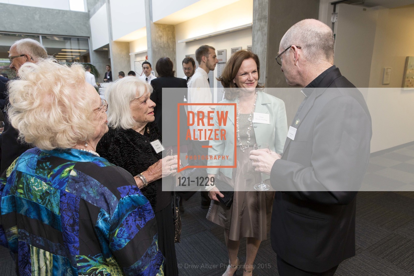 Brenda Jeffers, Sheila Kiernan, Erin Doyle Ebeling, Father Paul Fitzgerald, USF California Prize Dinner, University of San Francisco. San Francisco, California, March 29th, 2015, Photo #121-1229 Brenda Jeffers, Sheila Kiernan, Erin Doyle Ebeling, Father Paul Fitzgerald, Photo #121-1229