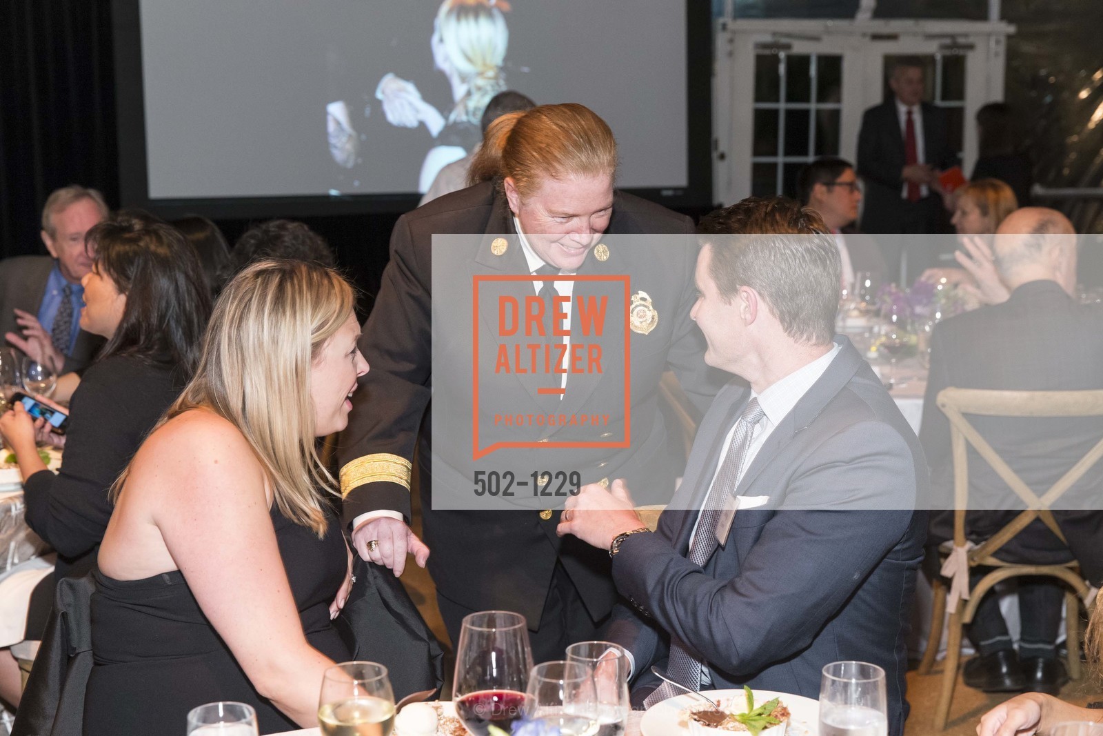 Courtney Kilroy, Joanne Hayes-White, Doug Kilroy, USF California Prize Dinner, University of San Francisco. San Francisco, California, March 29th, 2015, Photo #502-1229 Courtney Kilroy, Joanne Hayes-White, Doug Kilroy, Photo #502-1229