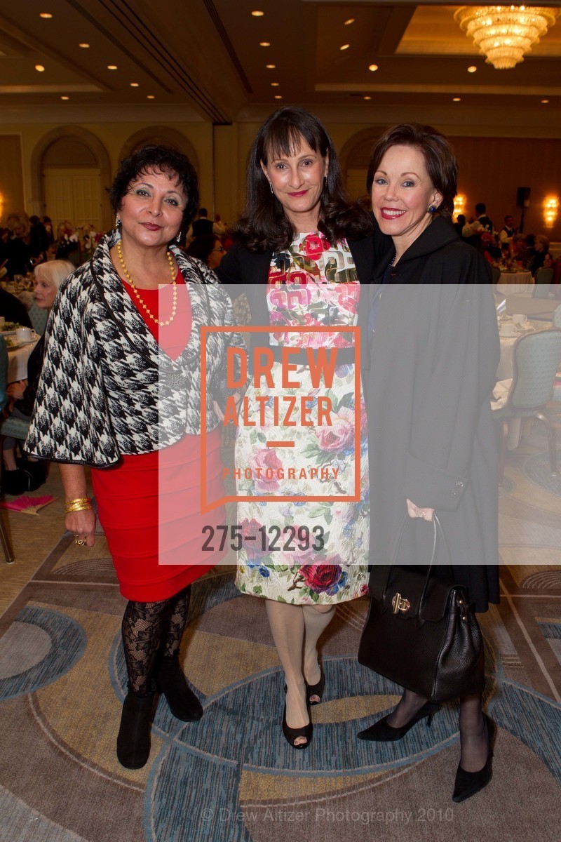 Minoo Sultan, Nan Vinto Zimmerman, Pam Taylor, HAUTE HATS: The San Francisco Garden Club annual luncheon Benefit, US, October 29th, 2010, Photo #275-12293 Minoo Sultan, Nan Vinto Zimmerman, Pam Taylor, Photo #275-12293