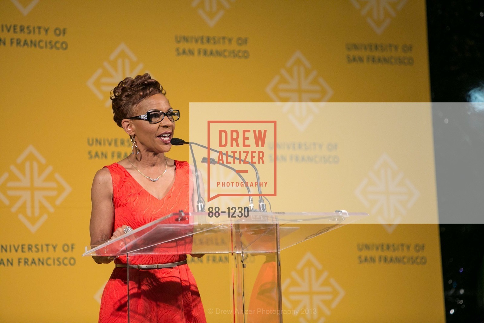 Renel Brooks-Moon, USF California Prize for Service & the Common Good, University of San Francisco. San Francisco, California, October 29th, 2013, Photo #88-1230 Renel Brooks-Moon, Photo #88-1230