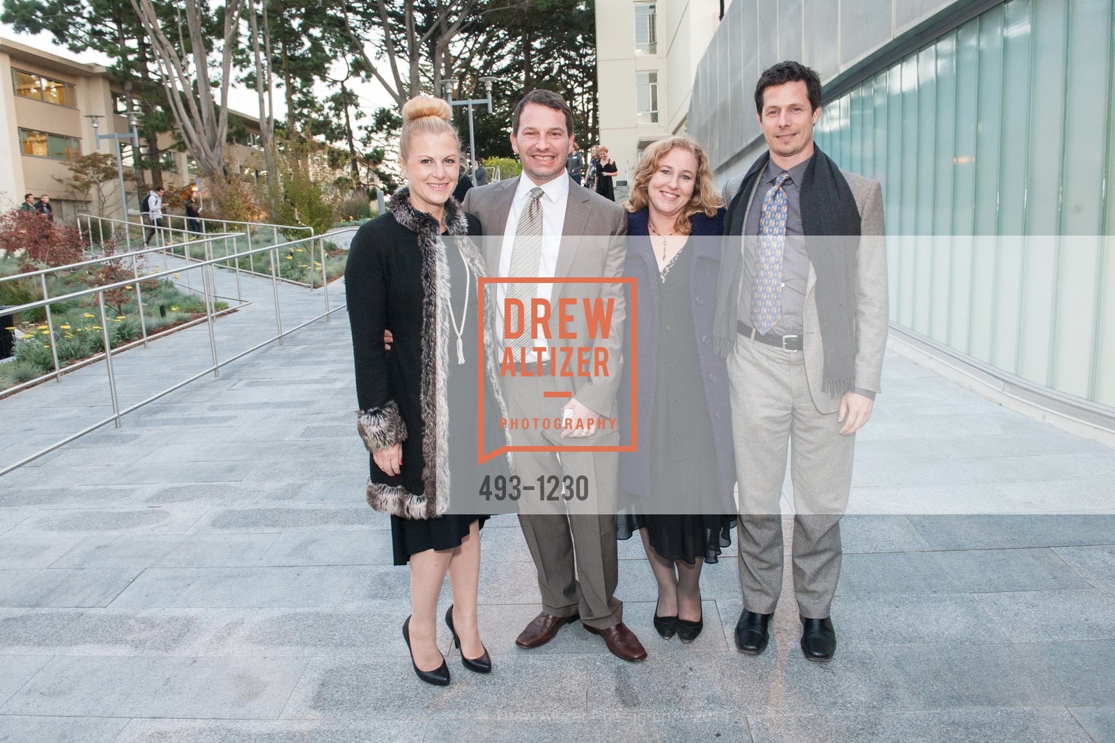 Alicia Kletter, Evan Kletter, Anisha Weber, Keith Helfrich, USF California Prize for Service & the Common Good, University of San Francisco. San Francisco, California, October 29th, 2013, Photo #493-1230 Alicia Kletter, Evan Kletter, Anisha Weber, Keith Helfrich, Photo #493-1230