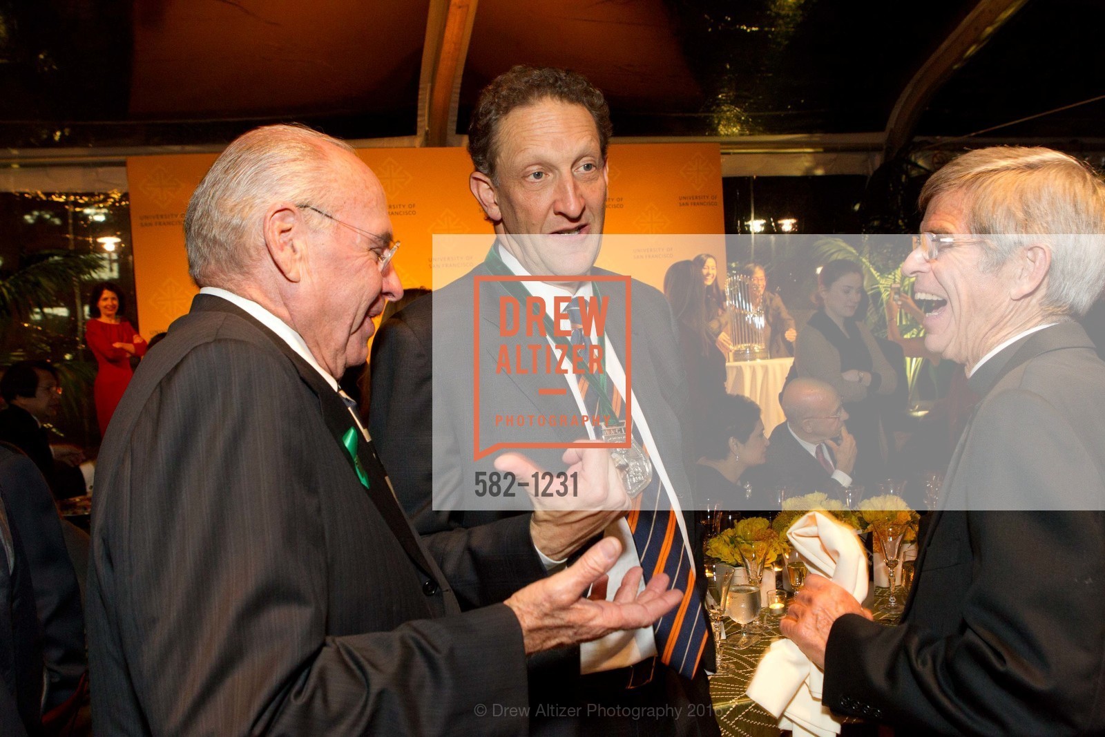 Larry Baer, Father Steve Privett, USF California Prize, University of San Francisco. San Francisco, California, May 25th, 2016, Photo #582-1231 Larry Baer, Father Steve Privett, Photo #582-1231