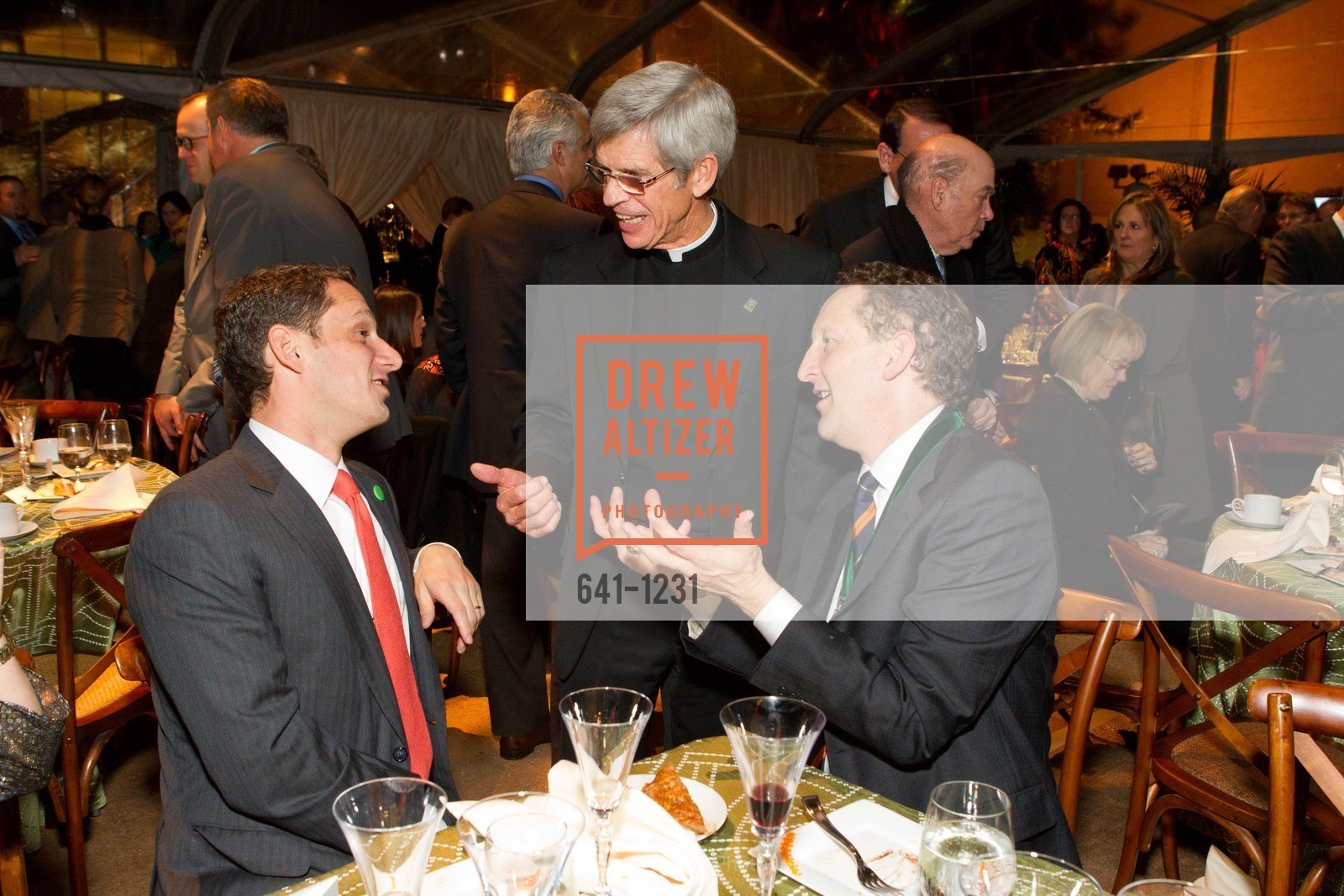 Daniel Lurie, Father Steve Privett, Larry Baer, USF California Prize, University of San Francisco. San Francisco, California, May 25th, 2016, Photo #641-1231 Daniel Lurie, Father Steve Privett, Larry Baer, Photo #641-1231