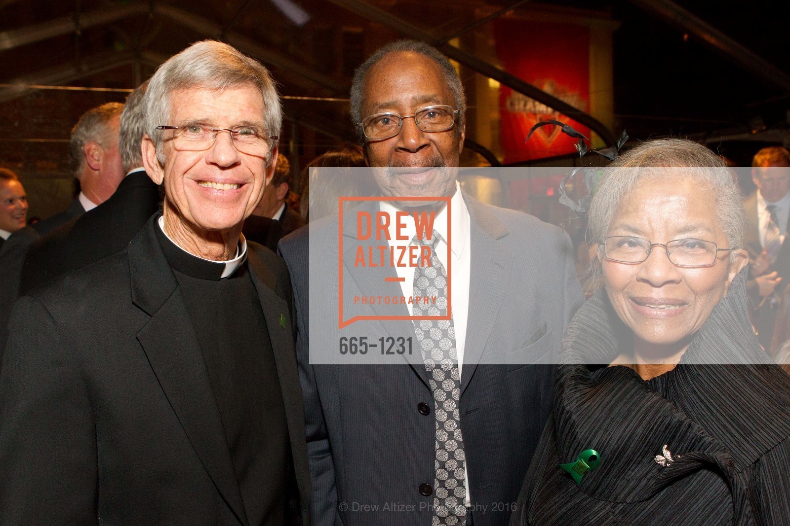 Father Steve Privett, Cleo Streets, Fran Streets, USF California Prize, University of San Francisco. San Francisco, California, May 25th, 2016, Photo #665-1231 Father Steve Privett, Cleo Streets, Fran Streets, Photo #665-1231