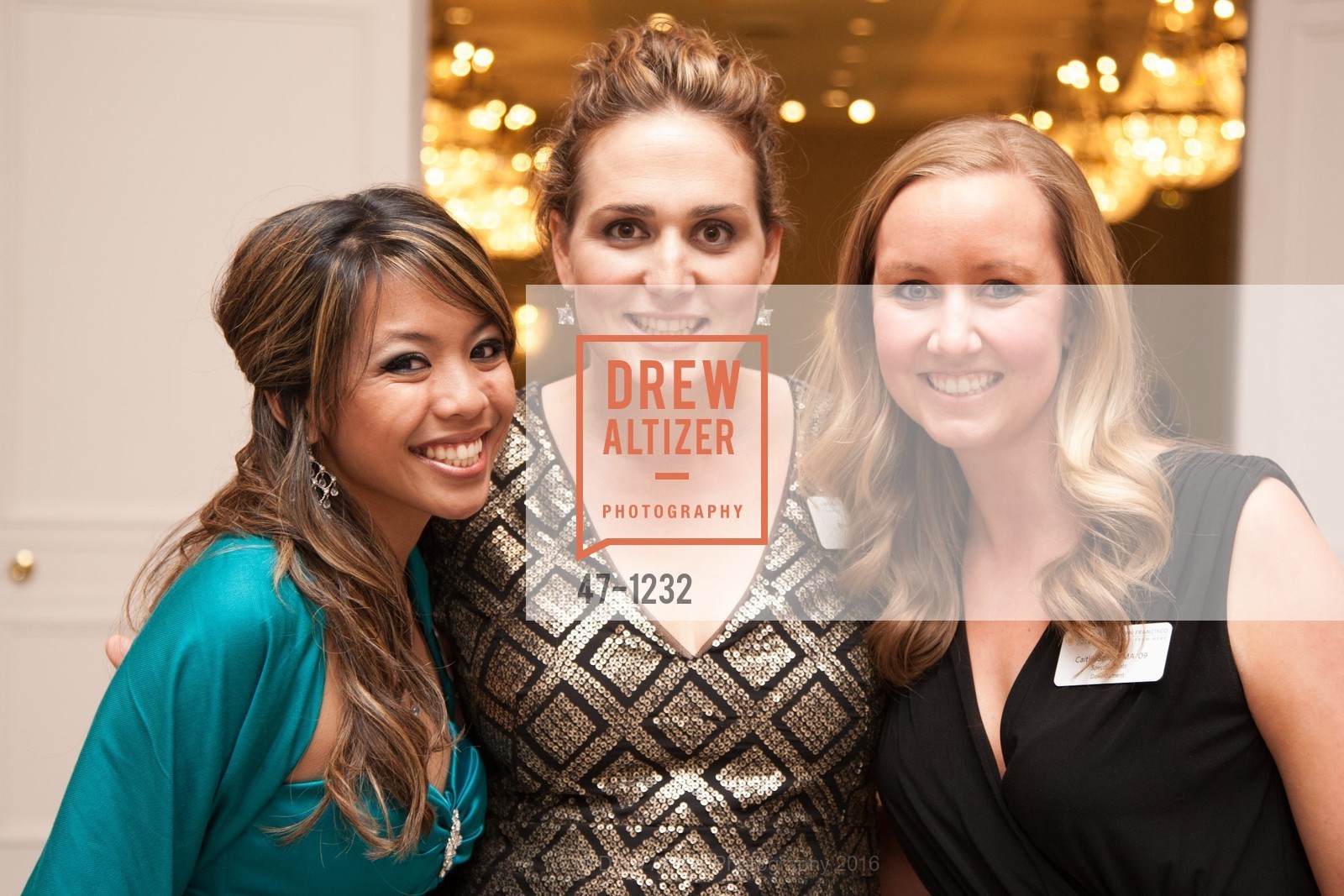 Milan Kim, Bridget Lane, Caitlin Scholz, USF Alumni Awards Gala, Fairmont Hotel. San Francisco, California, May 25th, 2016, Photo #47-1232 Milan Kim, Bridget Lane, Caitlin Scholz, Photo #47-1232