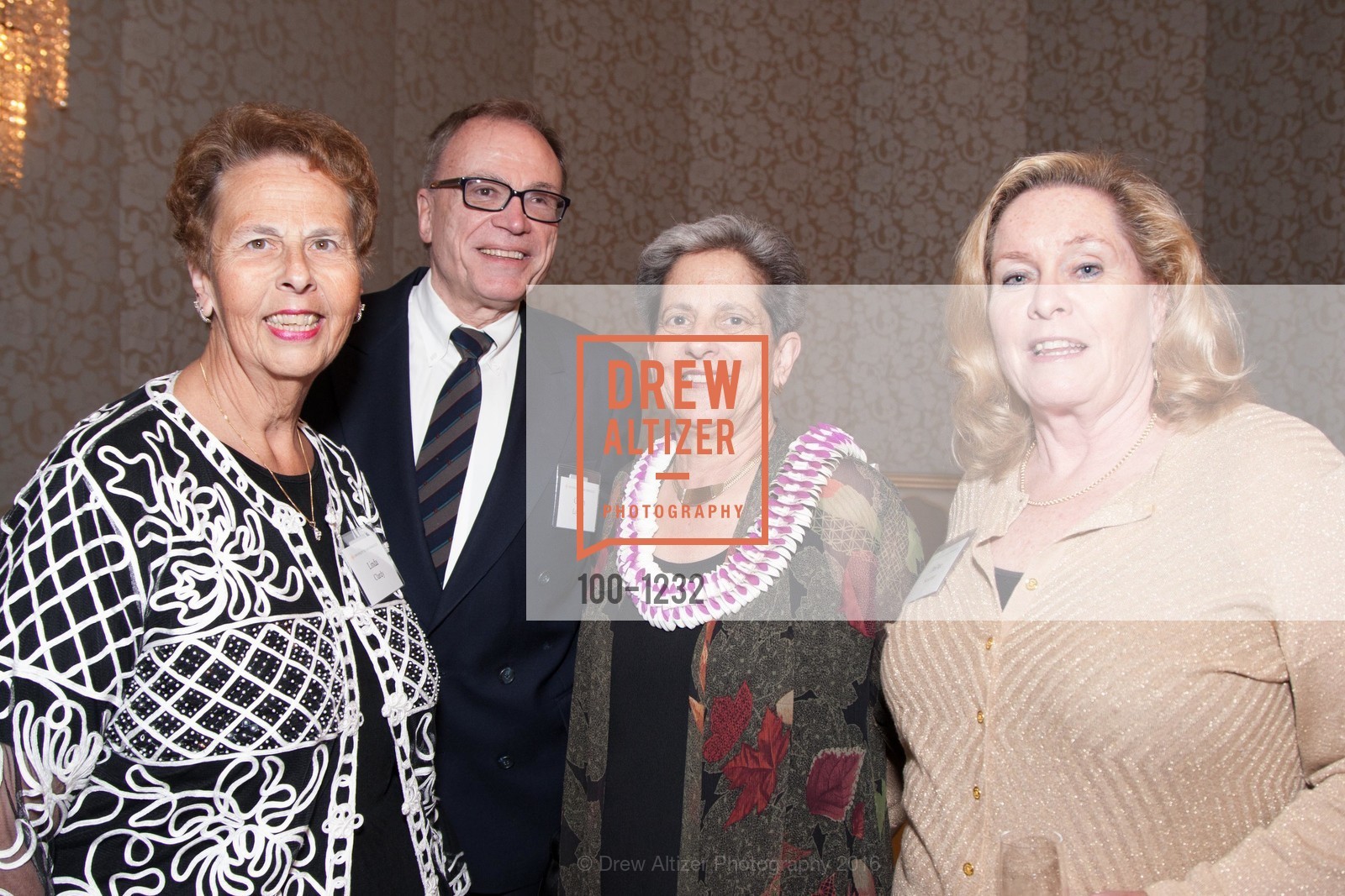 Linda Claridy, Glenn Loomis, Annette Anton, Dedee Sammut, USF Alumni Awards Gala, Fairmont Hotel. San Francisco, California, May 25th, 2016, Photo #100-1232 Linda Claridy, Glenn Loomis, Annette Anton, Dedee Sammut, Photo #100-1232