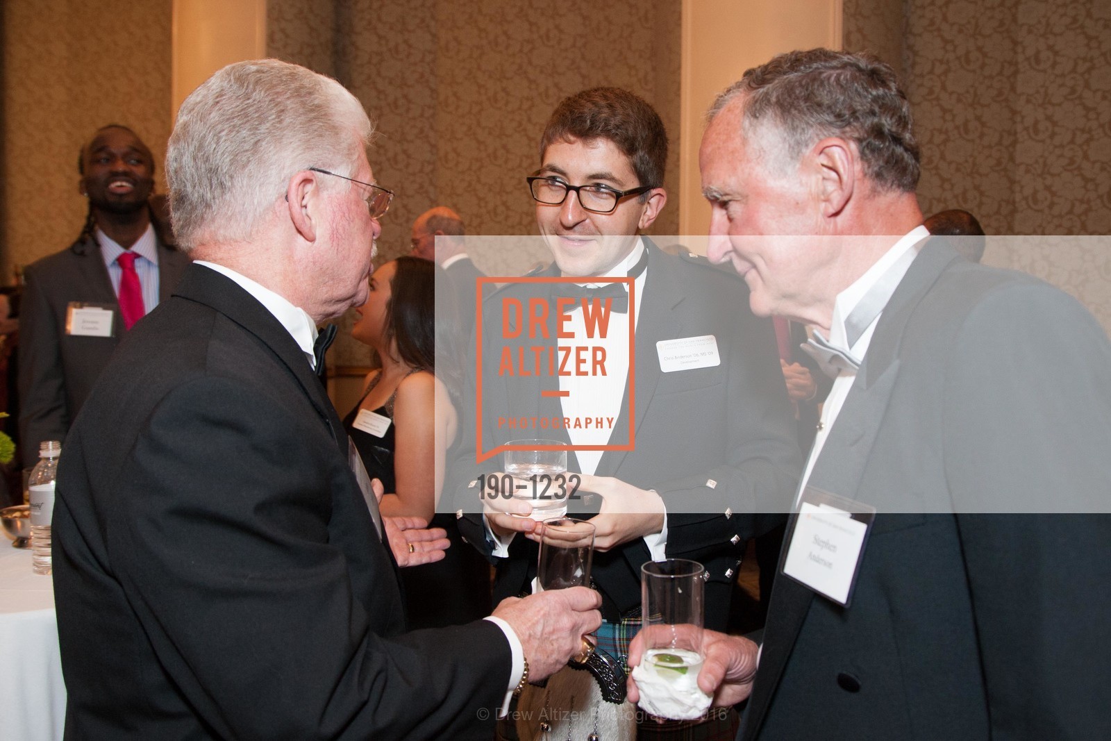 John Cahill, Chris Anderson, Stephen Anderson, USF Alumni Awards Gala, Fairmont Hotel. San Francisco, California, May 25th, 2016, Photo #190-1232 John Cahill, Chris Anderson, Stephen Anderson, Photo #190-1232