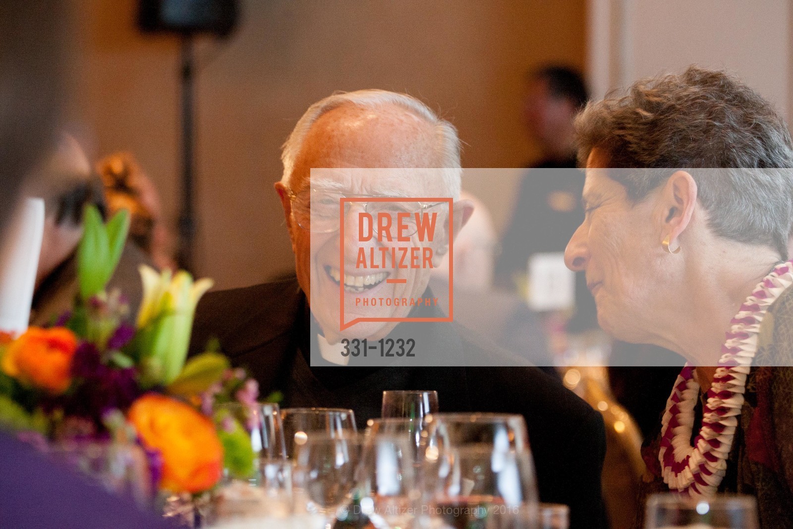 Father John LoSchiavo, Annette Anton, USF Alumni Awards Gala, Fairmont Hotel. San Francisco, California, May 25th, 2016, Photo #331-1232 Father John LoSchiavo, Annette Anton, Photo #331-1232