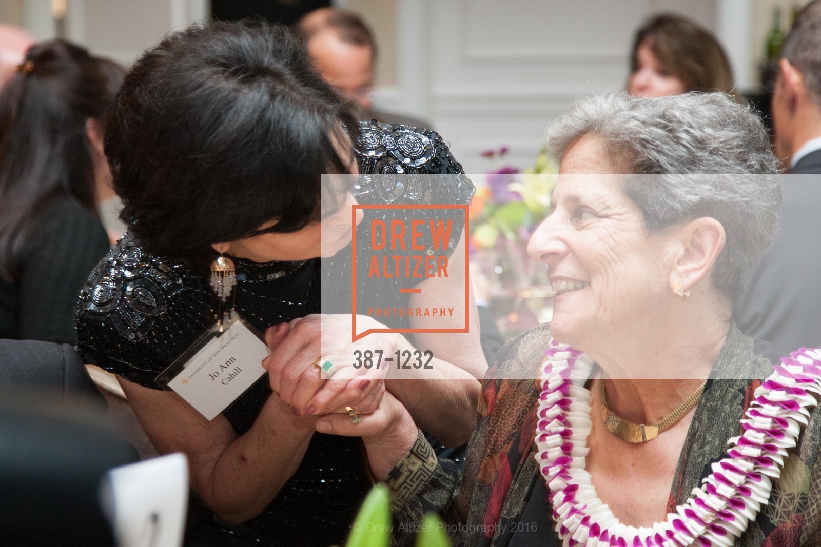 JoAnn Cahill, Annette Anton, USF Alumni Awards Gala, Fairmont Hotel. San Francisco, California, May 25th, 2016, Photo #387-1232 JoAnn Cahill, Annette Anton, Photo #387-1232