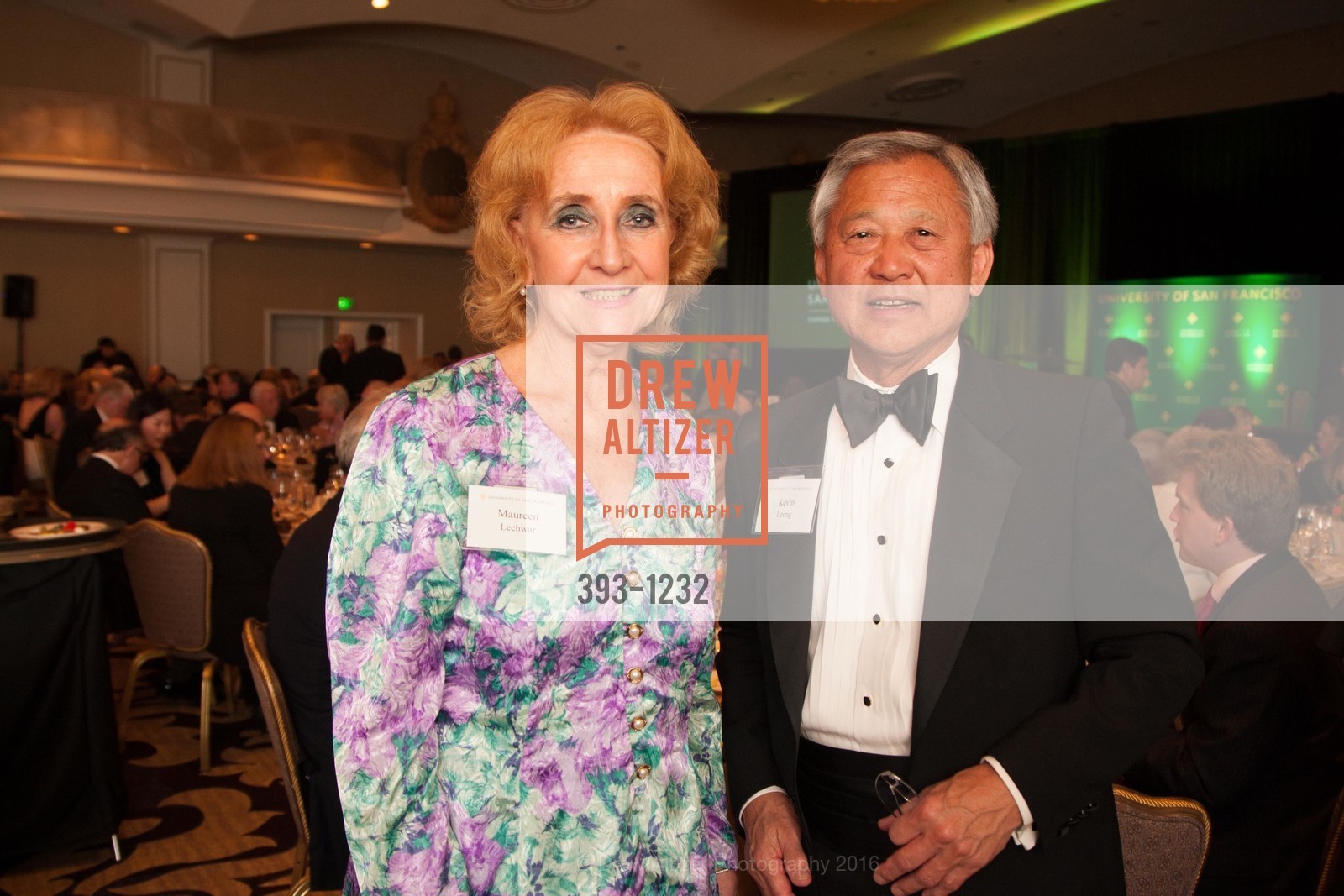 Maureen Lechwar, Kevin Leong, USF Alumni Awards Gala, Fairmont Hotel. San Francisco, California, May 25th, 2016, Photo #393-1232 Maureen Lechwar, Kevin Leong, Photo #393-1232