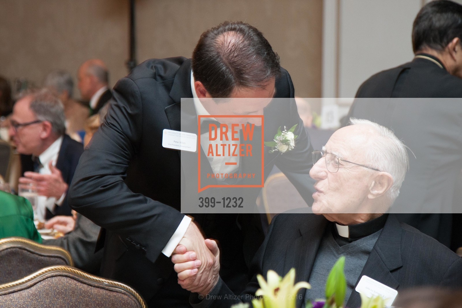 Peter Wilch, Father John LoSchiavo, USF Alumni Awards Gala, Fairmont Hotel. San Francisco, California, May 25th, 2016, Photo #399-1232 Peter Wilch, Father John LoSchiavo, Photo #399-1232
