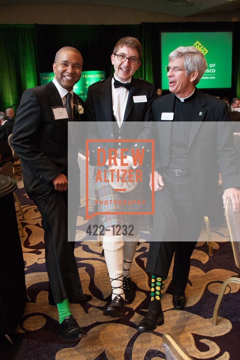 Preston Walton, Chris Anderson, Father Stephen Privett, USF Alumni Awards Gala, Fairmont Hotel. San Francisco, California, May 25th, 2016, Photo #422-1232 Preston Walton, Chris Anderson, Father Stephen Privett, Photo #422-1232