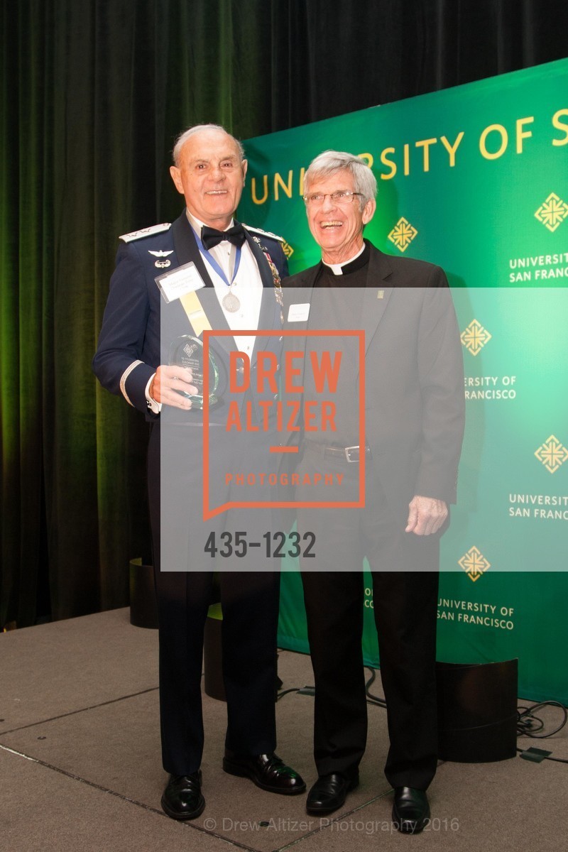 Major General Drennan Tony Clark, Father Stephen Privett, USF Alumni Awards Gala, Fairmont Hotel. San Francisco, California, May 25th, 2016, Photo #435-1232 Major General Drennan Tony Clark, Father Stephen Privett, Photo #435-1232