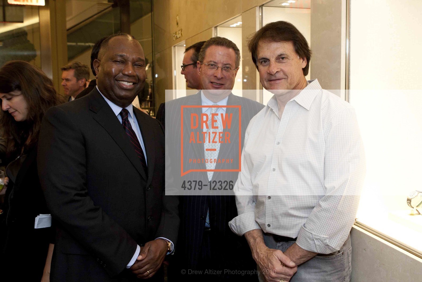 Larry Barkley, Richard Caniglia, Tony La Russa, Rolex-Tourneau Grand Opening, US, November 3rd, 2010, Photo #4379-12326 Larry Barkley, Richard Caniglia, Tony La Russa, Photo #4379-12326