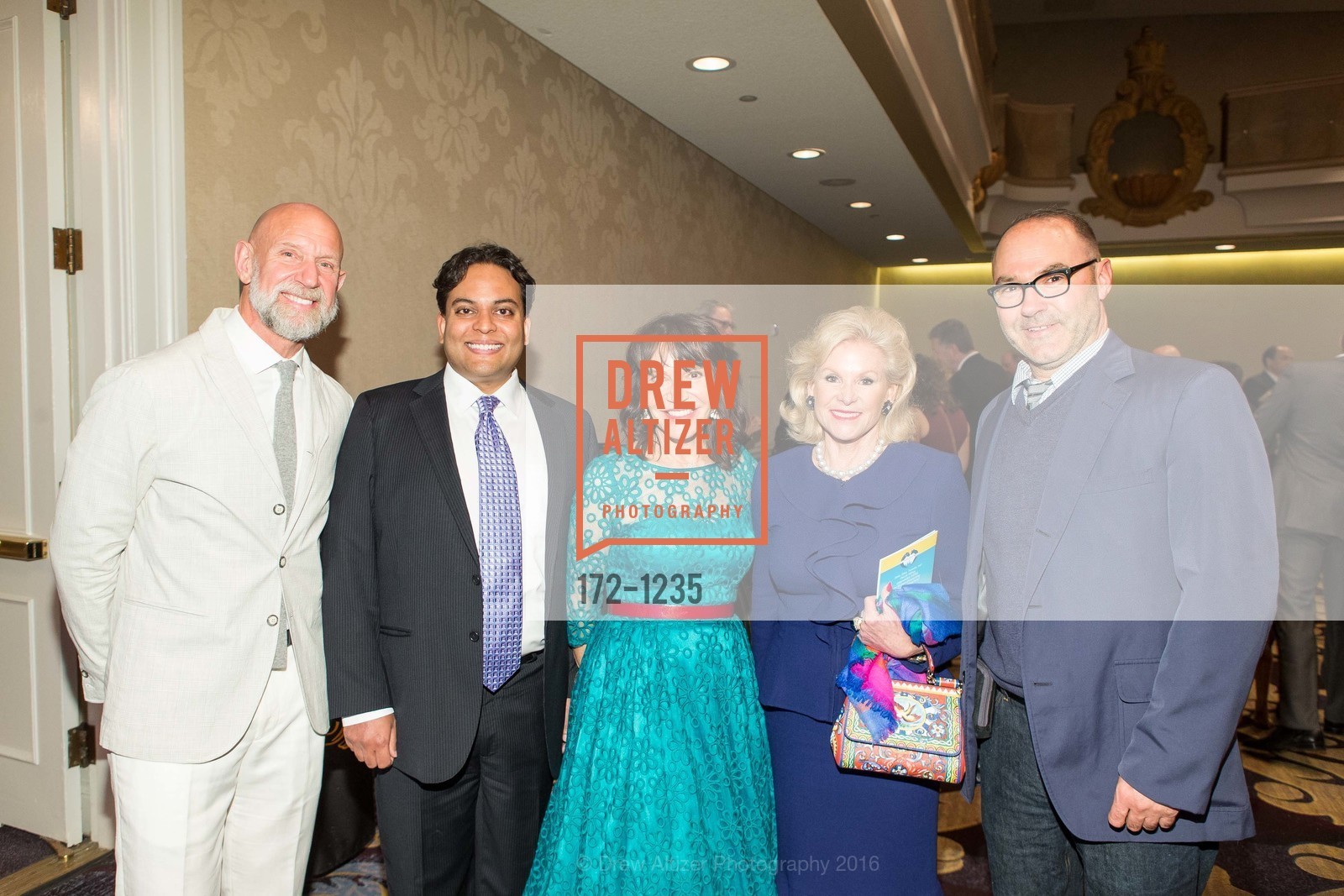 Frank Petkovich, Kaushik Roy, Sherri Franklin, Dede Wilsey, Scott Owens, Petchitecture: PAWS' 21st Fundraising Event, The Fairmont, San Francisco, May 25th, 2016, Photo #172-1235 Frank Petkovich, Kaushik Roy, Sherri Franklin, Dede Wilsey, Scott Owens, Photo #172-1235