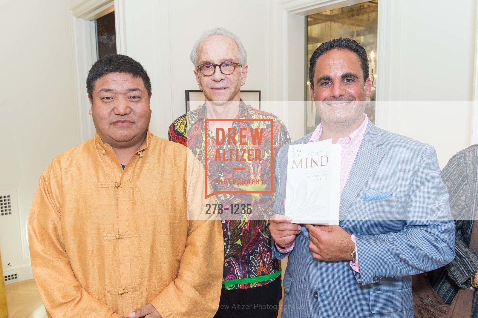 Orgyen Chowang Rinpoche, Norman Stone, Paul Lagrotteria, Our Pristine Mind: A Practical Guide to Unconditional Happiness Book Signing Party, 2790 Broadway. 2790 Broadway, May 25th, 2016, Photo #278-1236 Orgyen Chowang Rinpoche, Norman Stone, Paul Lagrotteria, Photo #278-1236