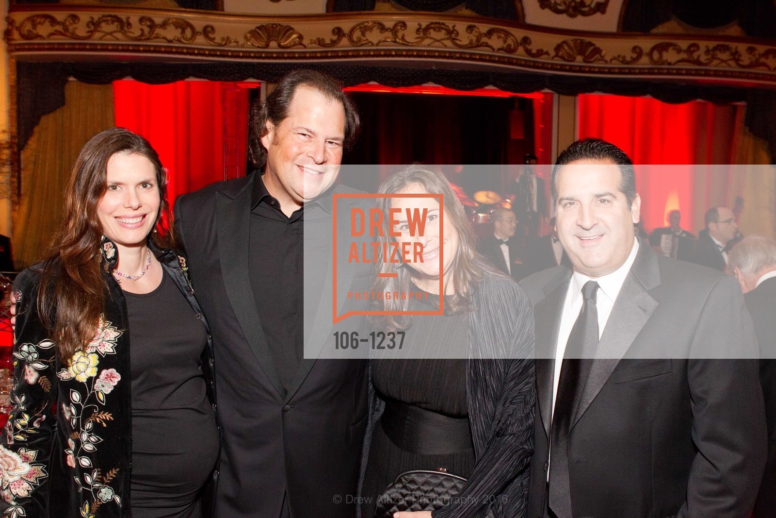 Lynne Benioff, Marc Benioff, Julie Benioff Young, Adam Young, Tony Bennett Fundraiser for UCSF, Fairmont Hotel. San Francisco, California, May 28th, 2016, Photo #106-1237 Lynne Benioff, Marc Benioff, Julie Benioff Young, Adam Young, Photo #106-1237